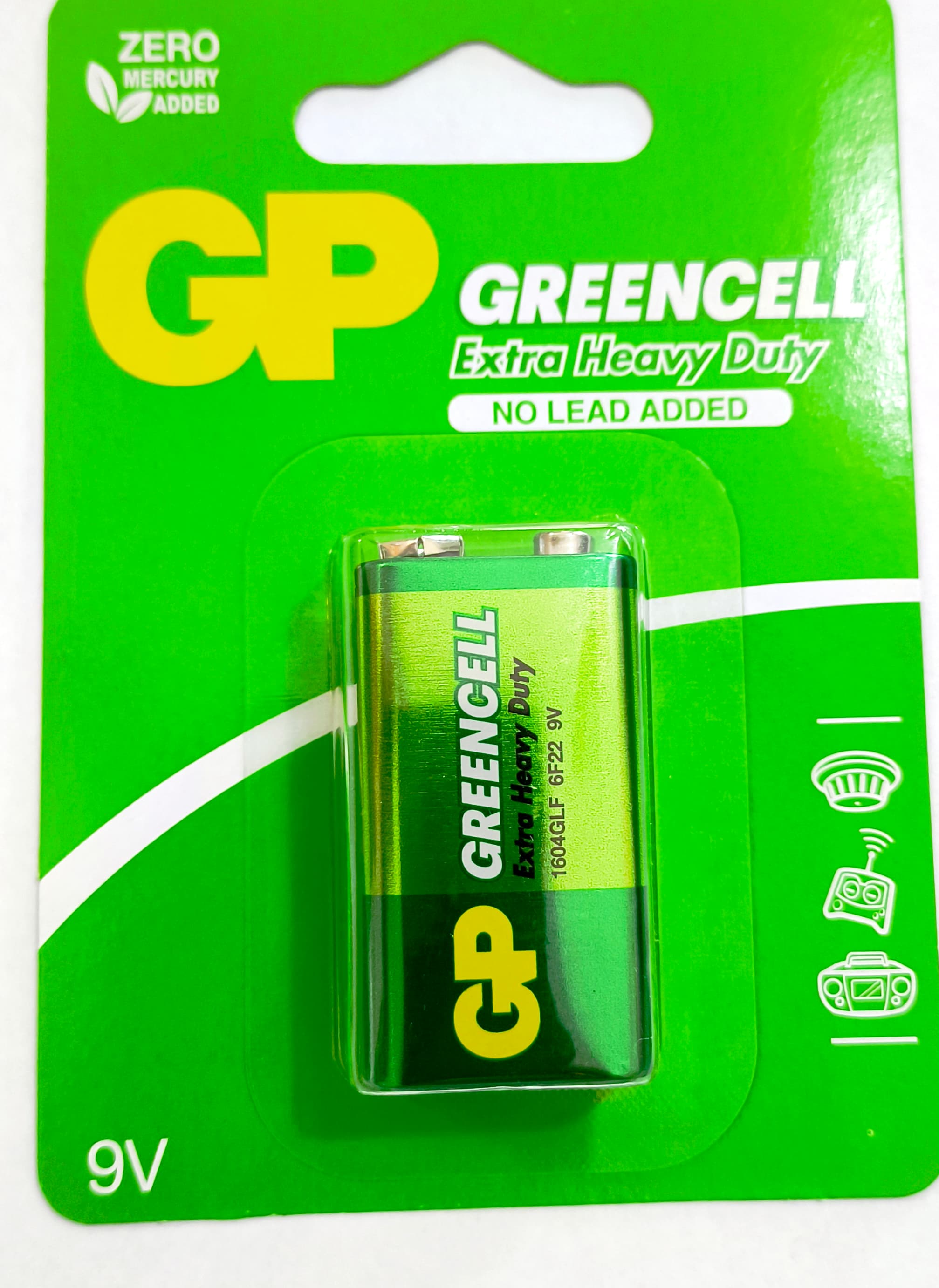 Imagen de Pila 9v Gp Extra Heavy Duty GP1604GLF-2U1