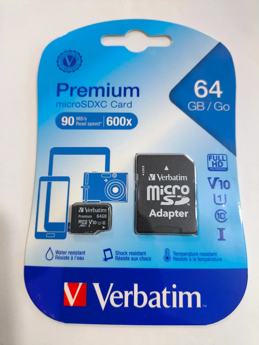 Imagen de Memoria Msd Premium Verbatin de 64GB Class 10 SDXC VERB44084