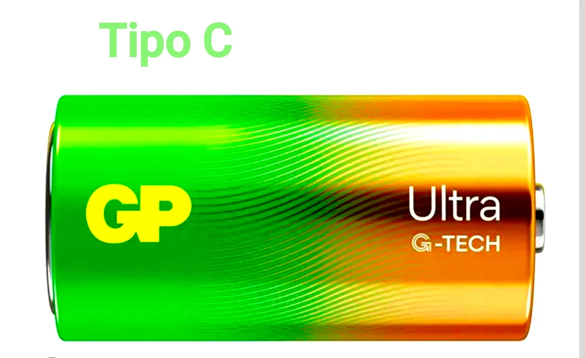 Imagen principal de Pila tipo C GP ultra alcalina GP14AUETA21-2GSBC2 (Paq. de dos)