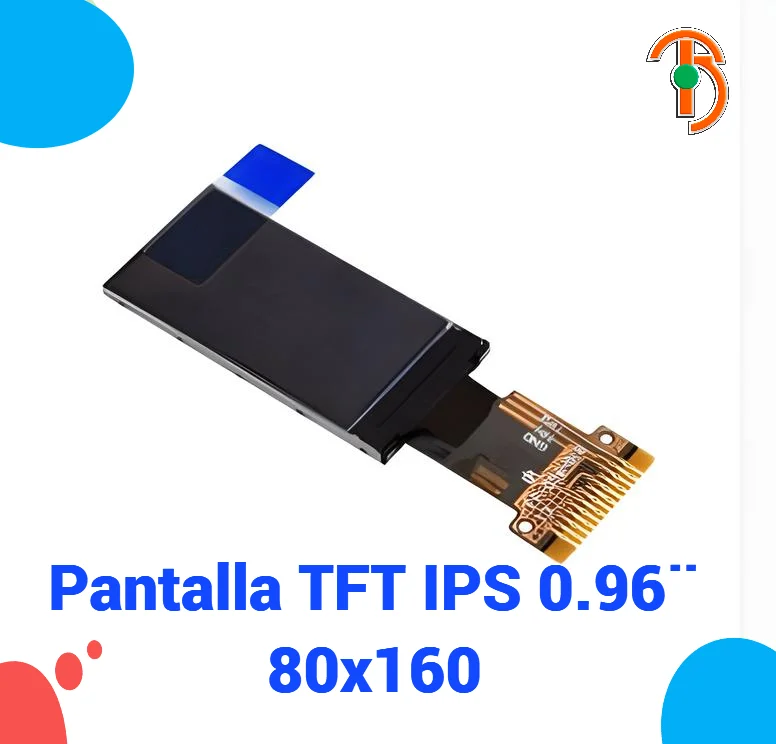 Imagen de Pantalla TFT 0.96" Ips Estilo Soldable Arduino 80x160 pixeles