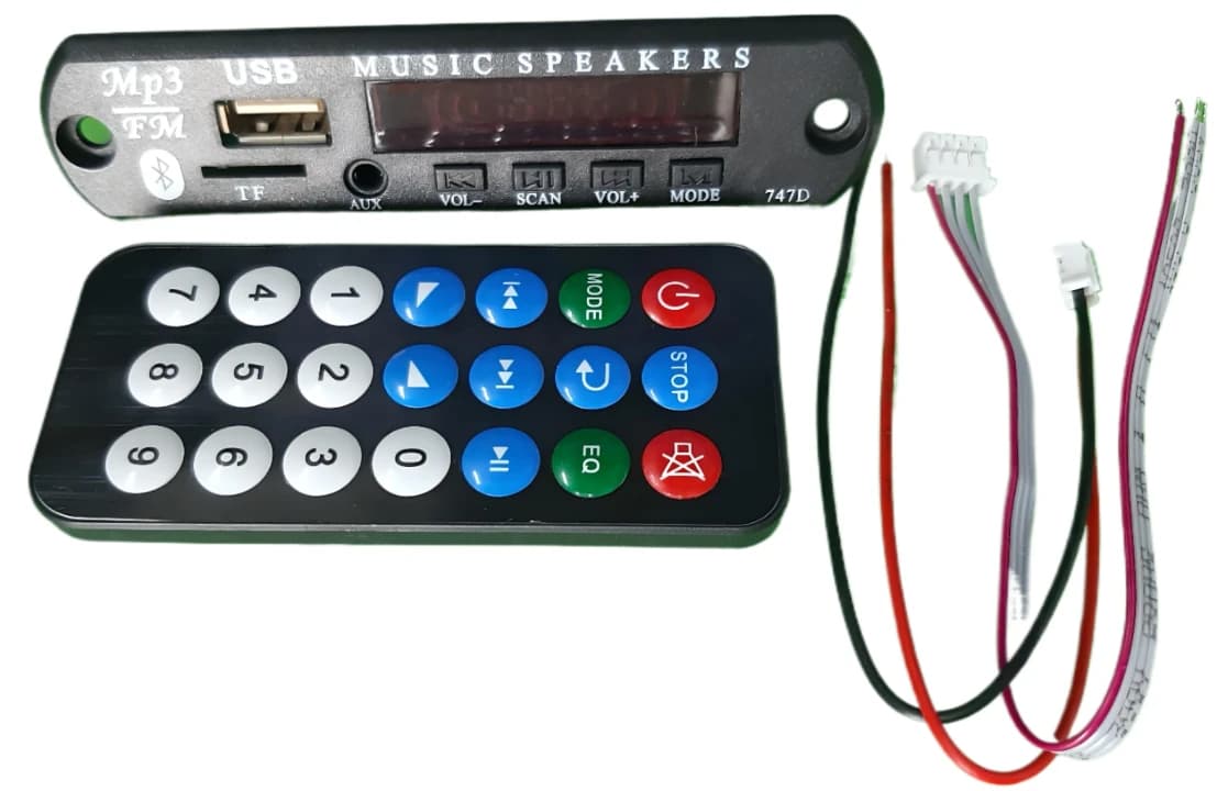 Imagen de Módulo Reproductor Bluetooth FM USB SD MP3 12V V20