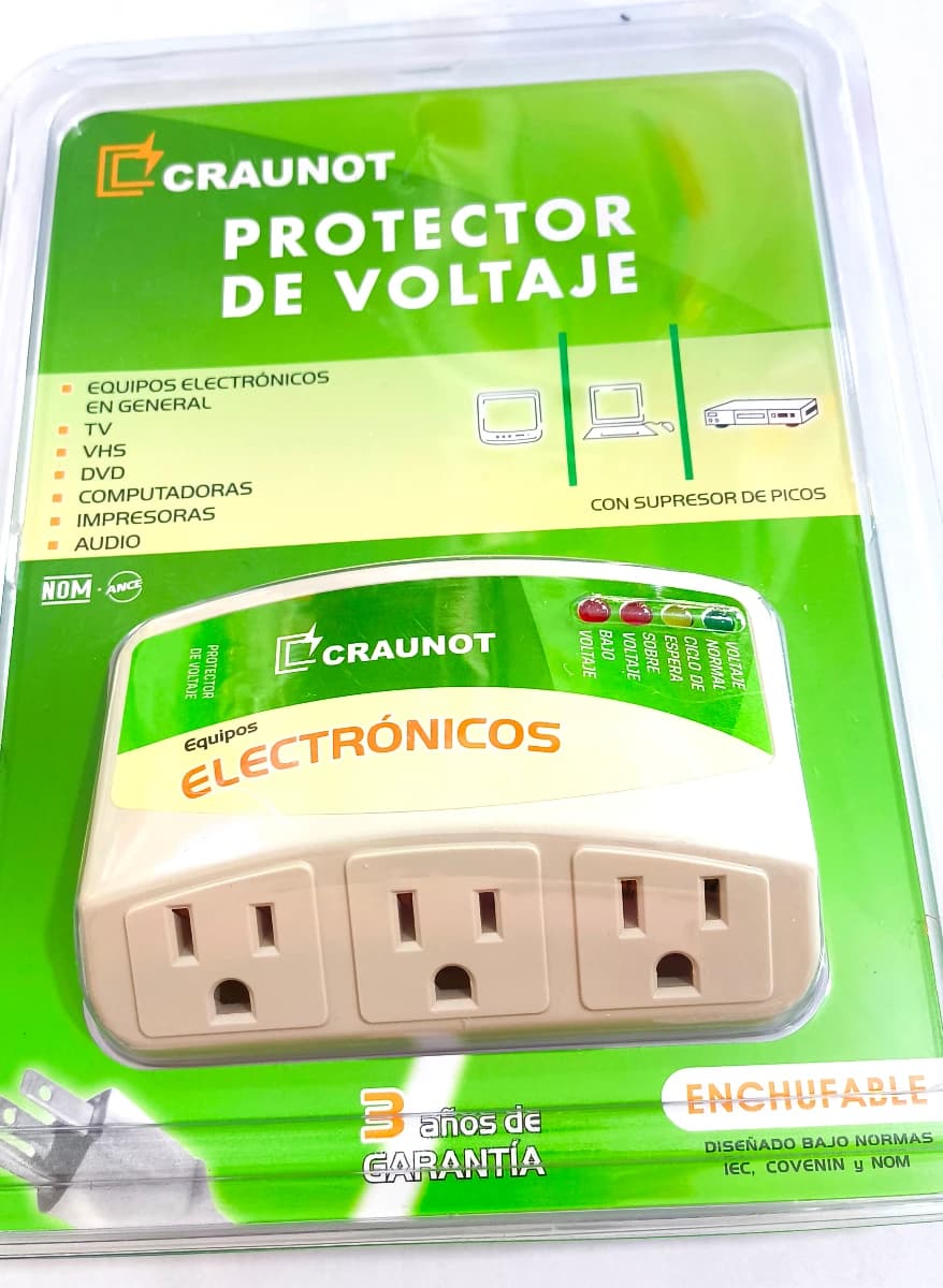 Imagen de Protector de Voltaje 1440w 90-140v 3 Tomas N010-E