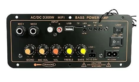 Tarjeta Módulo Amplificado 110/220vac 12-24vdc 300WX2 D300
