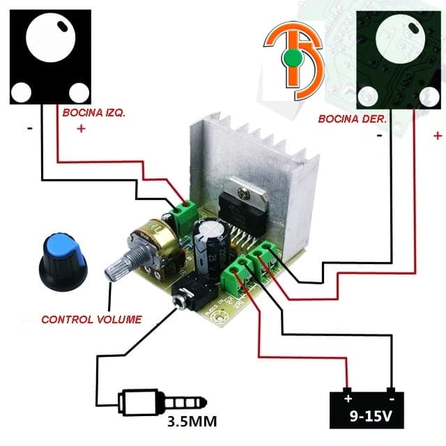 Imagen de Tarjeta Amplificadora Tda7297 12 Voltios 15+15 watts BR