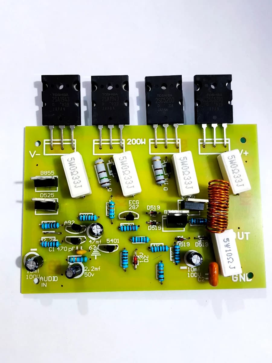 Imagen de Tarjeta Amplificadora de 200 Watts Monofónica Transistores Incluidos..