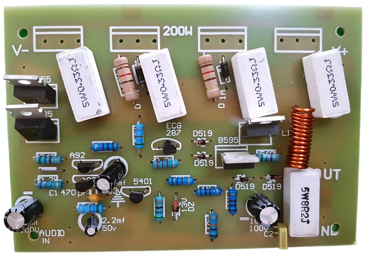 Imagen de Tarjeta Amplificadora Monofónica de 200 Watts 4 transistores No Incluidos