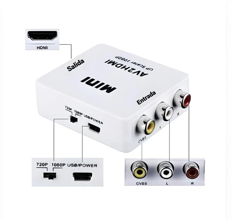 Imagen de Convertidor de Video RCA a HDMI 1080p AV2HDMI