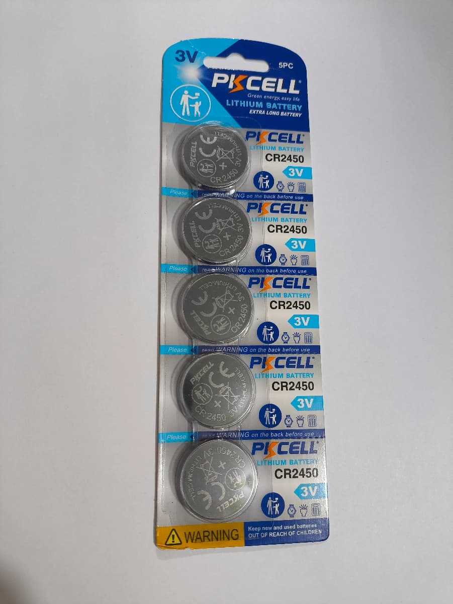 Imagen de Pila de Lítio CR2450 Piscell 3 Voltios Litio Expira En fecha 2030-12 (Precio por Unidad)