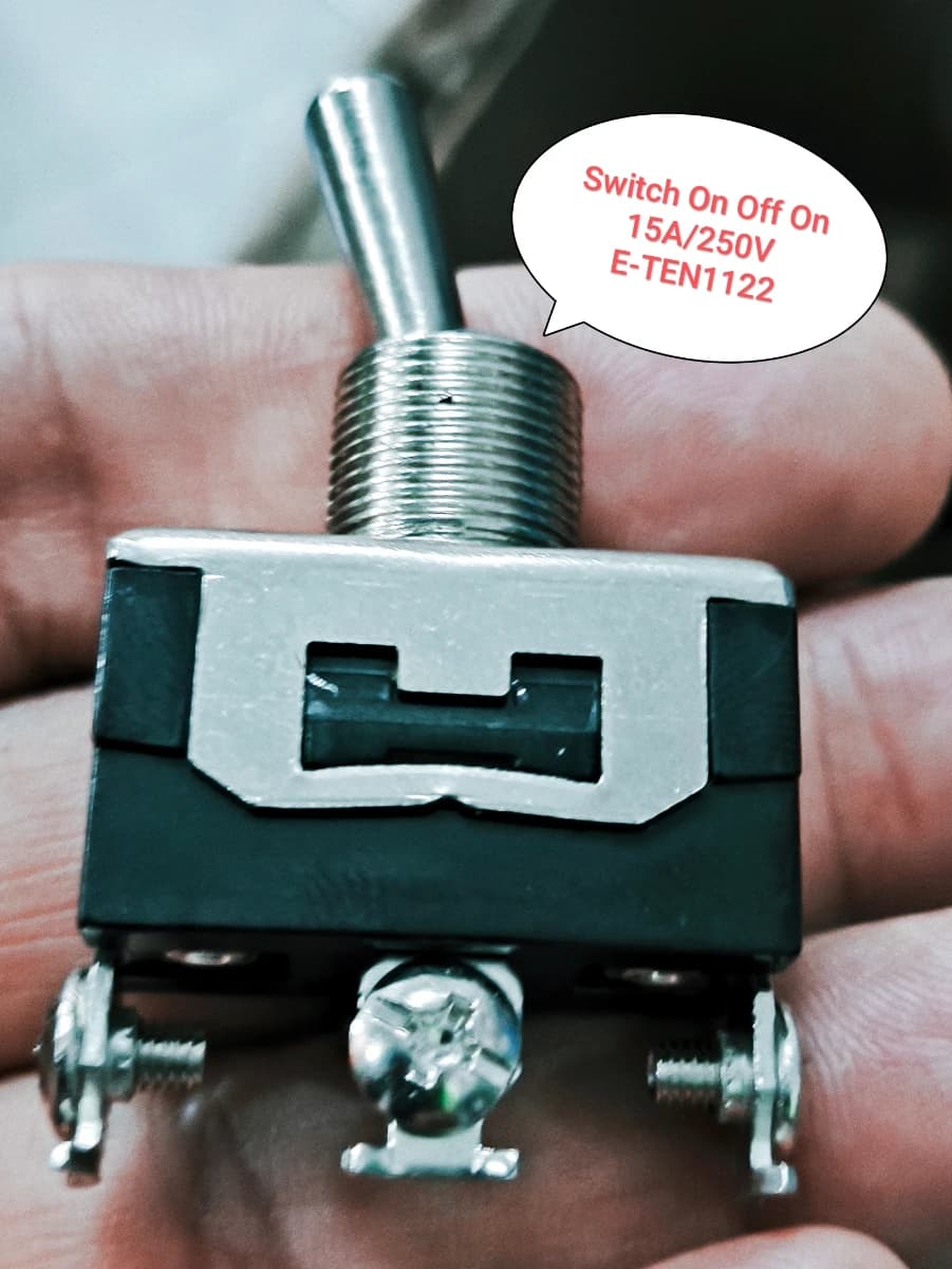 Imagen de Interruptor de Palanca ( switch Toggle) 3 Patas 3 Posiciones On Off On E-TEN1122 KL-B102
