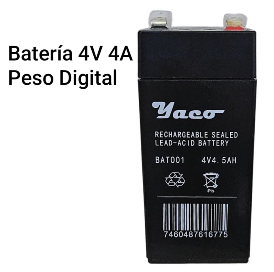 Imagen de Bateria Para Balanza Didital 4 Voltios 4 Amperios HONGYU HY-BT12 (B44)