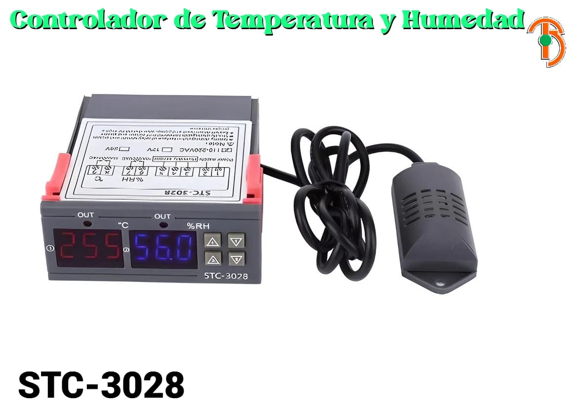 Imagen de Controlador de Temperatura y Humedad 110 y 220 Vac STC-3028