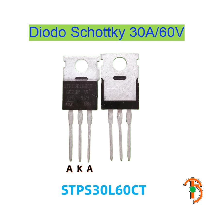 Imagen de Dioso Schottky STPS30L60CT 30A 60V TO-220 AKA