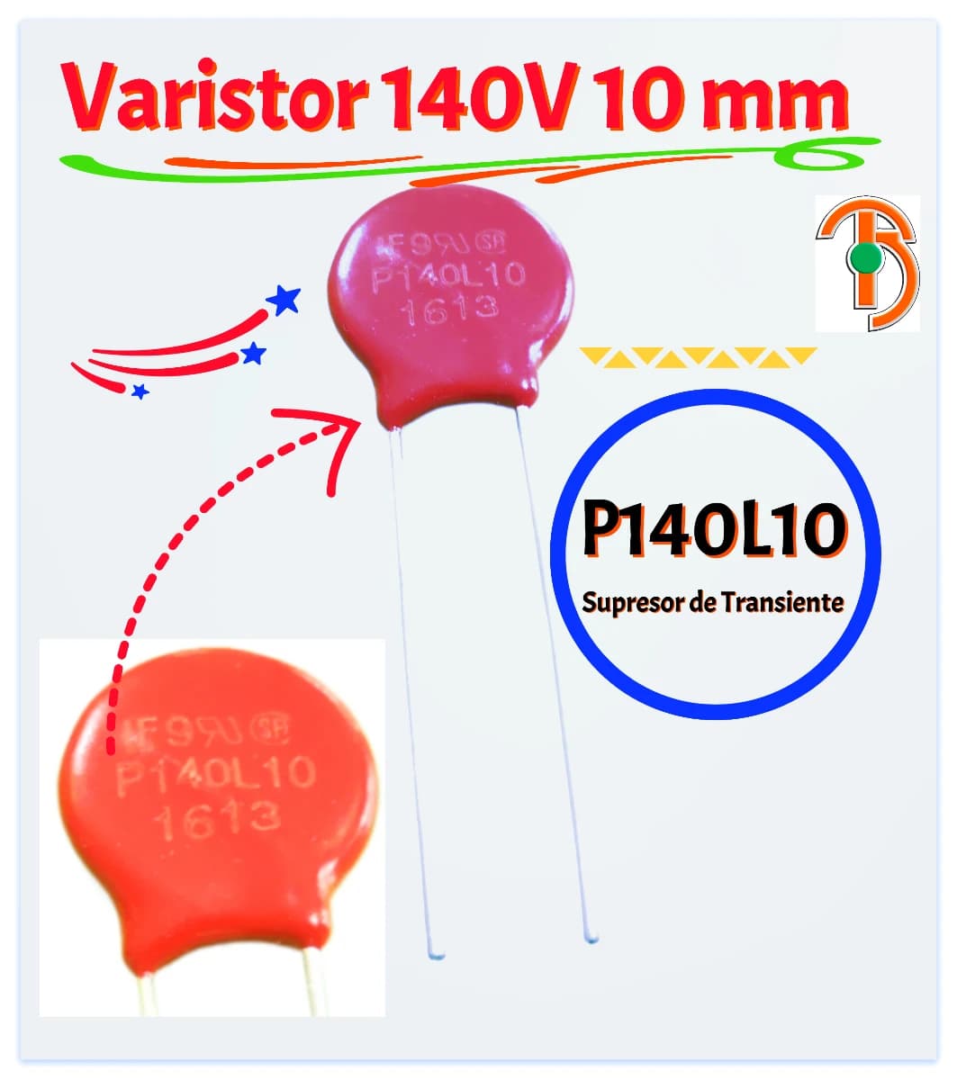 Imagen de Varistor Supresor de Transiente 140V 10MM 900PF P140L10