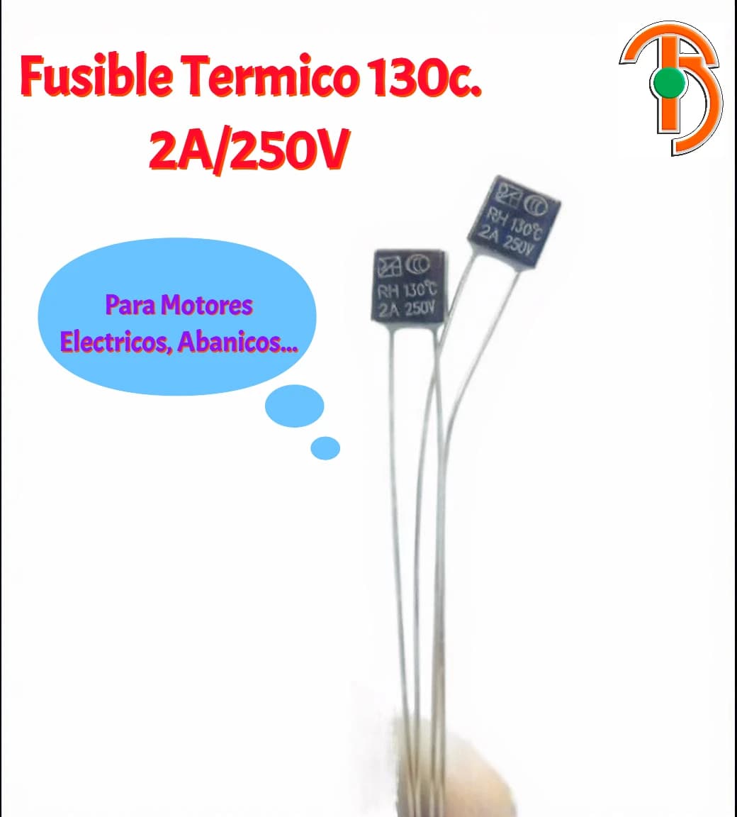 Imagen de Fusible Termico RH 130C 2A/250V (Paqute de 5 uds.)
