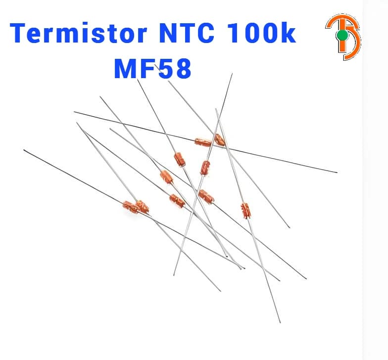 Imagen de Termistor NTC 100K MF58 Encapsulado de Cristtal (Paquete de 10 uds.)