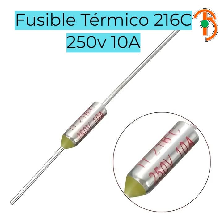 Imagen de Fusible T{ermico 216c 250v 10A (PAQUETE DE 10 UDS)