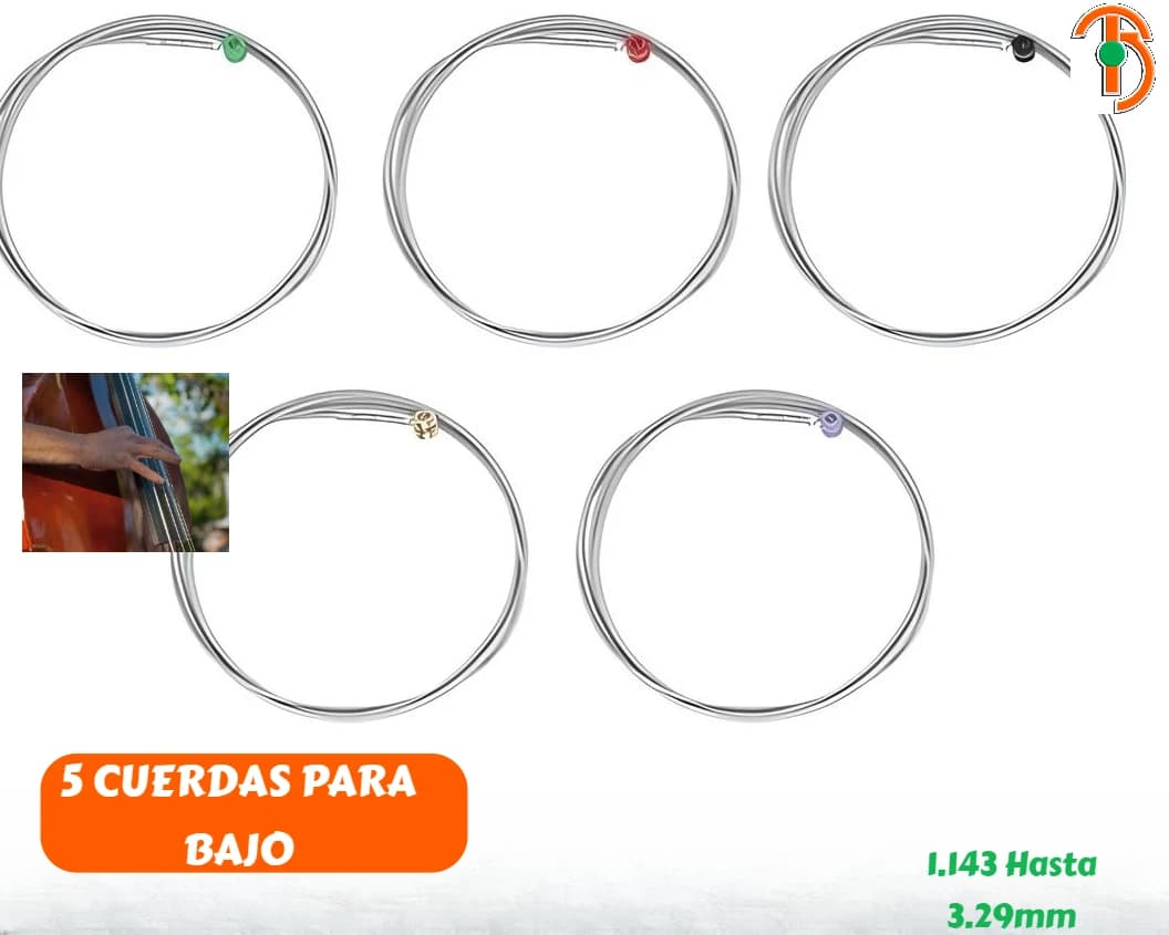 Imagen de Cuerdas Para Bajo . 990L 1.143/3.29MM A606 GA-B30-5 (Juego de 5 cds.)