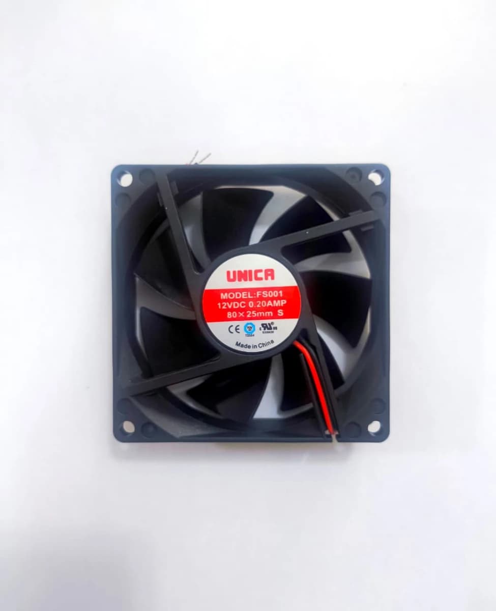 Imagen de Abanico de 12 voltios 80X25 mm 0.20A FS001