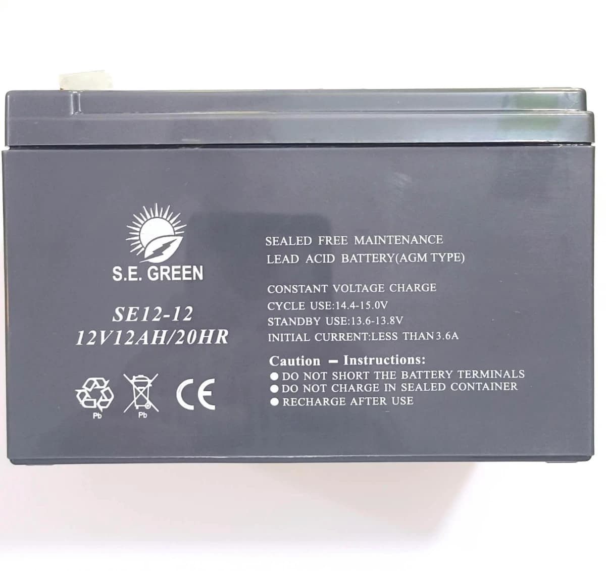 Imagen de Bateria de 12 Voltios a 12 amperios SE12-12 S.E GREEN