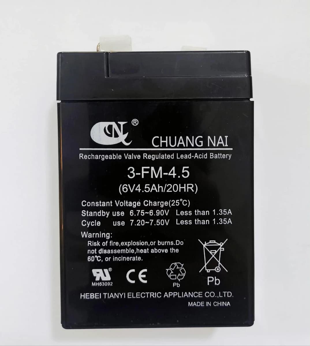 Imagen de Batería Recargable 6 Voltios 4.5 Amperios 3-FM-4.5